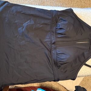 Lands' End Black Tankini Top